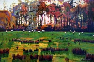 Autumn graze | oil on canvas 76cm x 51cm | original oil painting by Mark Sofilas | Sold
