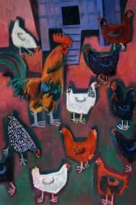 Pecking order | oil on canvas 91cm x 61cm | original oil painting by Mark Sofilas | Sold