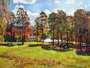 Saturday at the park | oil on canvas 80cm x 60cm I original oil painting by Mark Sofilas | Sold