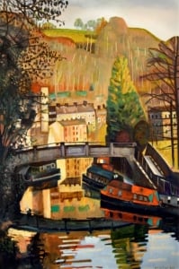 Sunday afternoon, Hebden Bridge | oil on canvas | original oil painting by Mark Sofilas | Sold